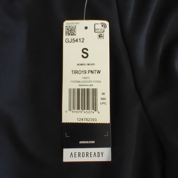 🆕 adidas Women's TIRO19 Pants, Black/Core Pink, SM and MD, Brand NEW, Authentic - Picture 8 of 13